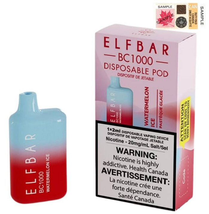 *EXCISED* RTL - Elf Bar Disposable Vape BC1000 650mAh Watermelon Ice - Elf Bar