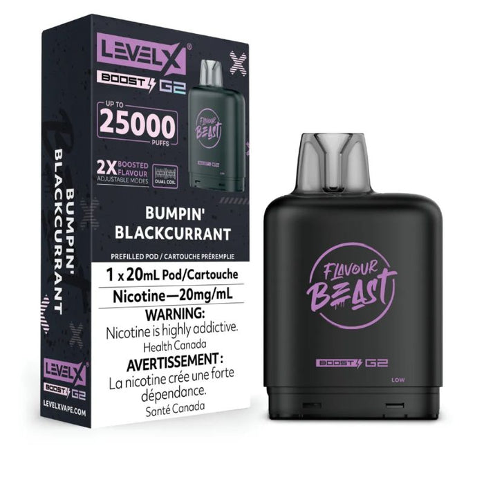 Federal *EXCISED* RTL - Nicotine Pod Flavour Beast Level X Boost G2 Bumpin' Blackcurrant