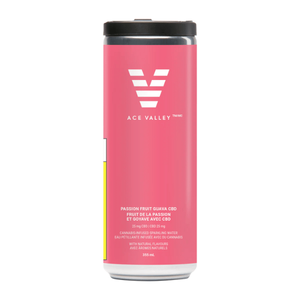Edibles Non-Solids - MB - Ace Valley Passionfruit & Guava CBD Sparkling Water Beverage - Format: - Ace Valley