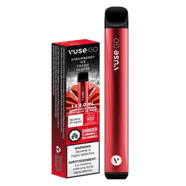 Vaping Supplies - Vuse Go Disposable Strawberry Ice - Vuse