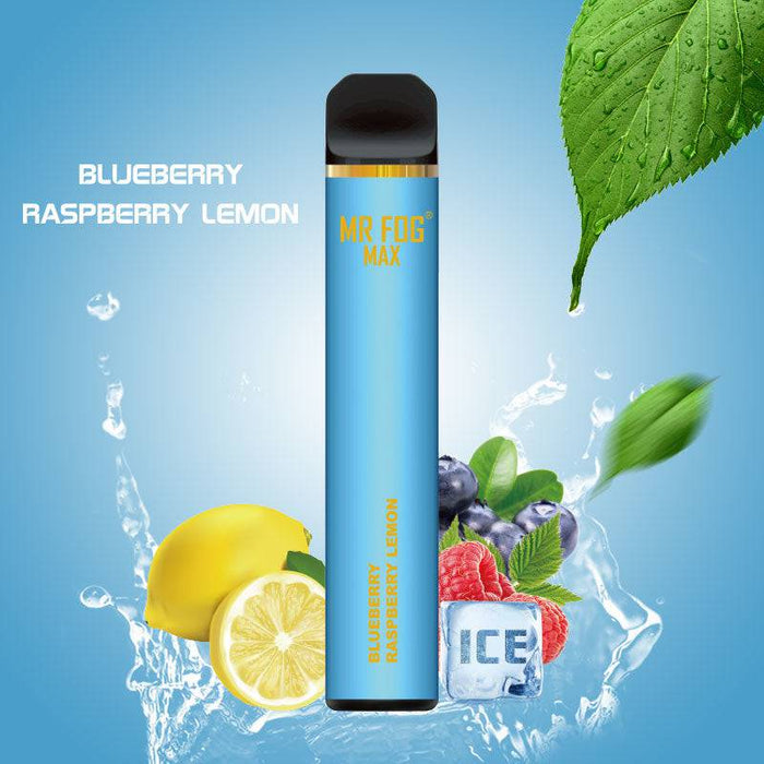 *EXCISED* RTL - Mr Fog Max 1000 Disposable Vape Blueberry Raspberry Lemon - Mr Fog