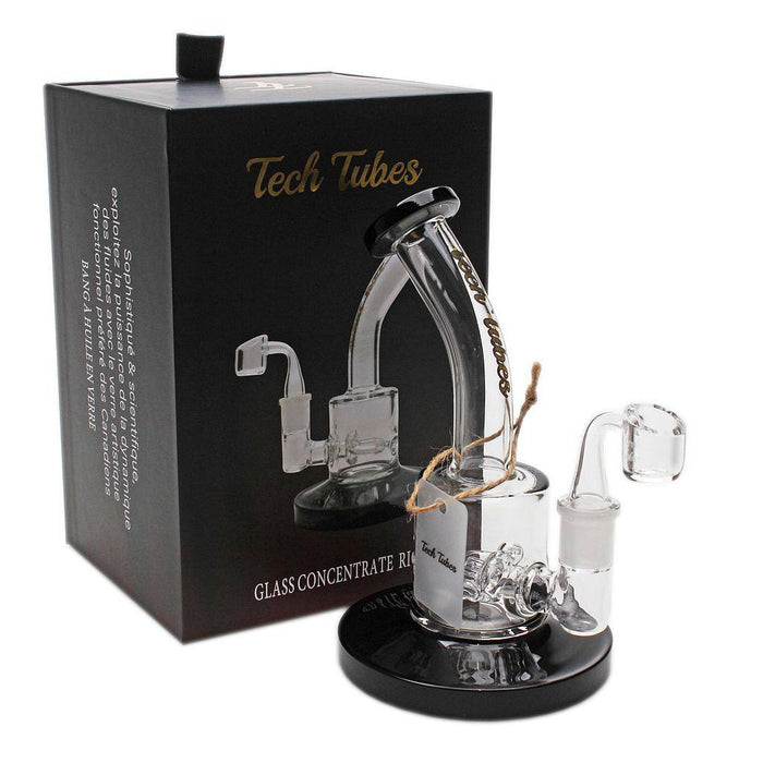 Glass Concentrate Rig Tech Tubes 6" Can Bent Neck Quad Inline - Tech Tubes