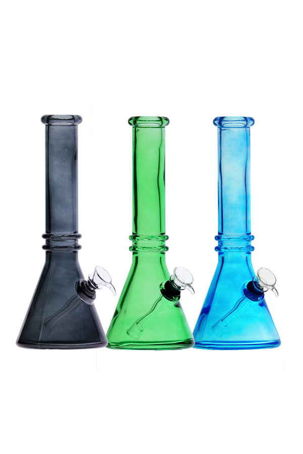 Glass Bong  Double Ring Beaker 10" - Unbranded