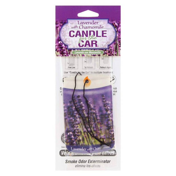Odor Eliminator - Smoke Odor - Candle for the Car - Lavender with Chamomile - Smoke Odor