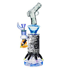 Glass Bong Cheech Glass Pistol Theme 13" - Cheech Glass