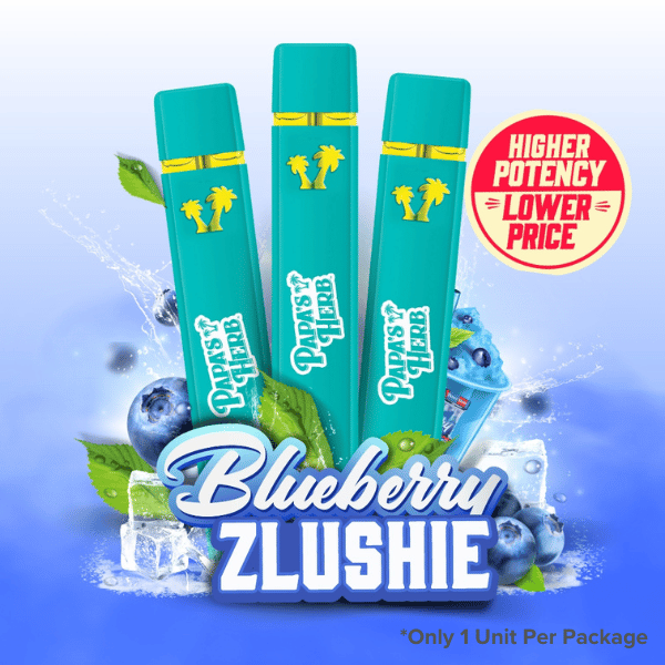 Extracts Inhaled - MB - Papa's Herb Blueberry Zlshie Liquid Diamond THC Disposable Vape - Format: - Papa's Herb