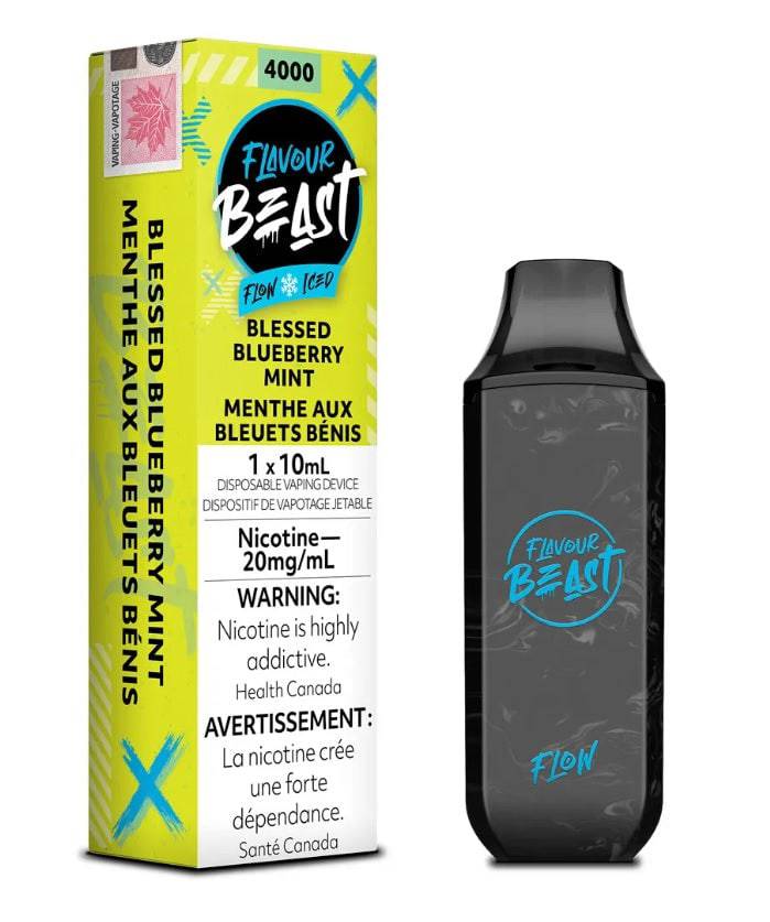 *EXCISED* RTL - Flavour Beast Flow Disposable Vape Rechargeable Blessed Blueberry Mint Iced - Flavour Beast