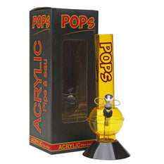 Acrylic Bong Pops 10" Skinny Bubble Base - Pops