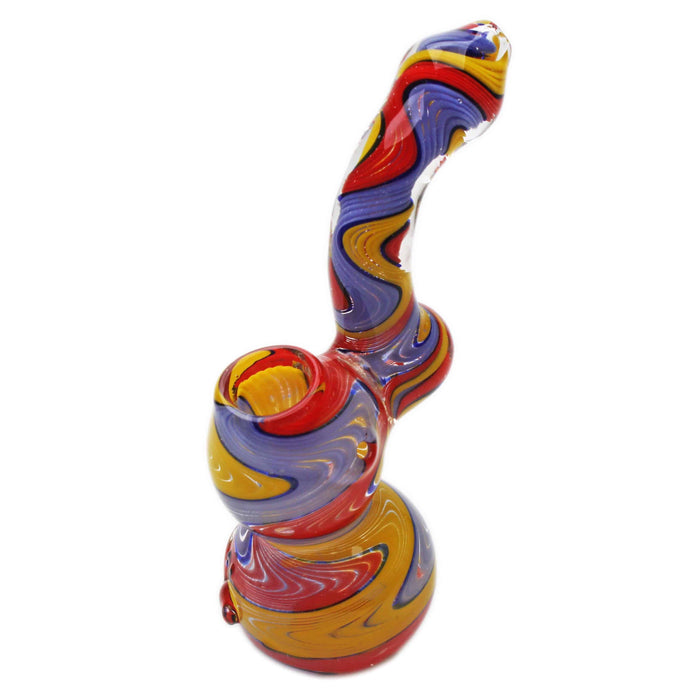 Glass Bubbler Genuine Pipe Co Reversal Stand Up Bubbler Swirl
