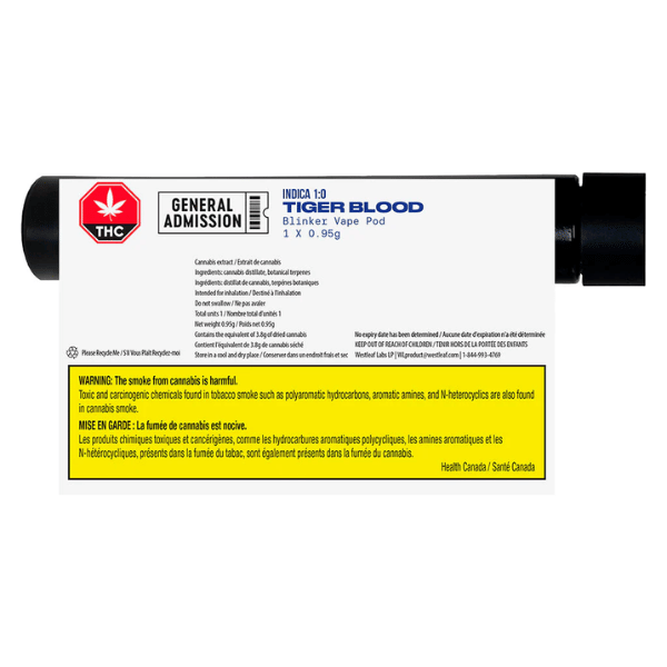 Extracts Inhaled - SK - General Admission Tiger Blood THC Blinker Pod - Format: - General Admission