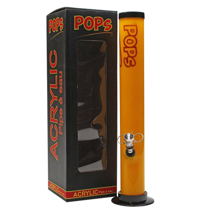 Acrylic Bong Pops 15" Straight - Pops