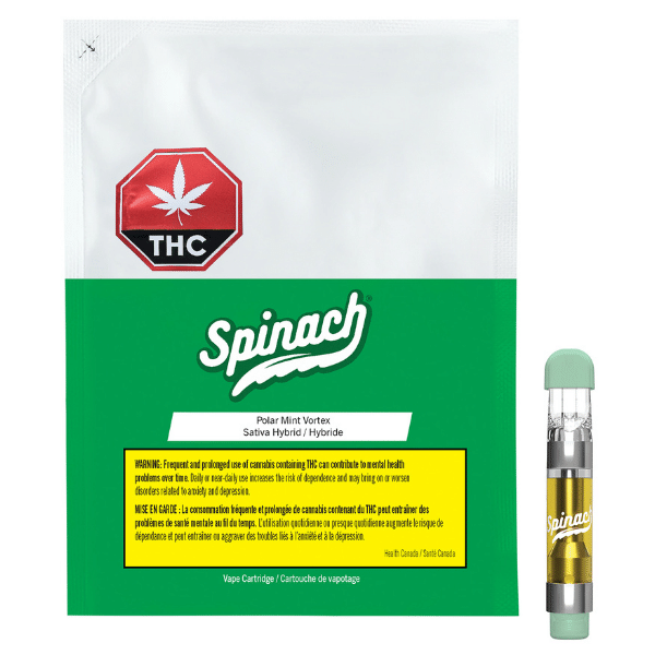 Extracts Inhaled - SK - Spinach Polar Mint Vortex THC 510 Vape Cartridge  - Format: - Spinach