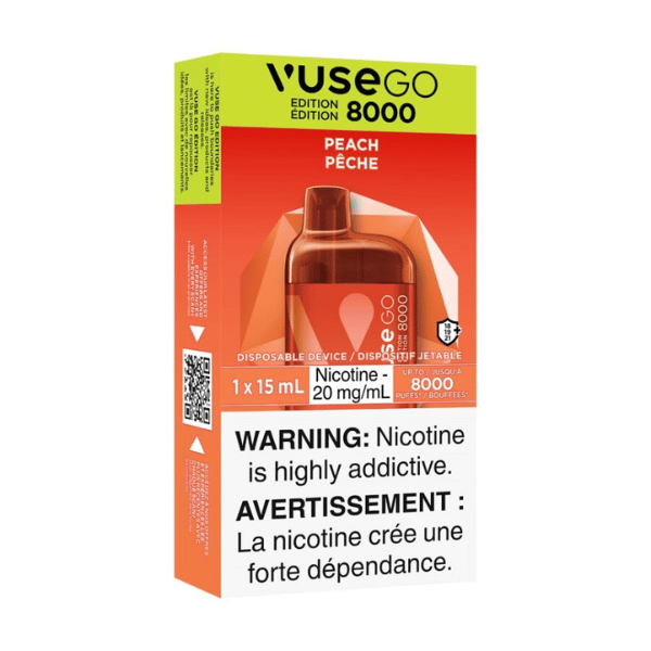 Vaping Supplies - Vuse GO 8000 Disposable Peach - Vuse