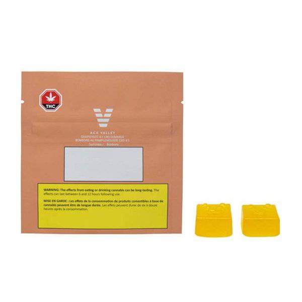 Edibles Solids - MB - Ace Valley Grapefruit 1-4 THC-CBD Gummies - Format: - Ace Valley