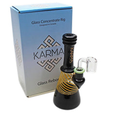 Glass Rig Karma Glass Black and Yellow With Banger - Karma