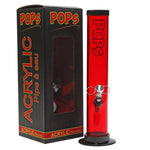 Acrylic Bong Pops 12" Straight - Pops