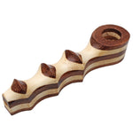 Wooden Pipe Genuine Pipe Co Carved Two-Tone Teak - Genuine Pipe Co.