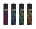 RTL - Disposable Lighters Clipper Large Printed Cannabis Fluo - Clipper