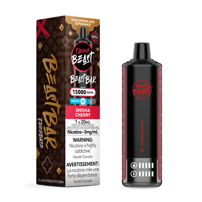 Federal *EXCISED* RTL - Disposable Vape Flavour Beast Beast Bar 15K Disposable Shisha Cherry Low Ice