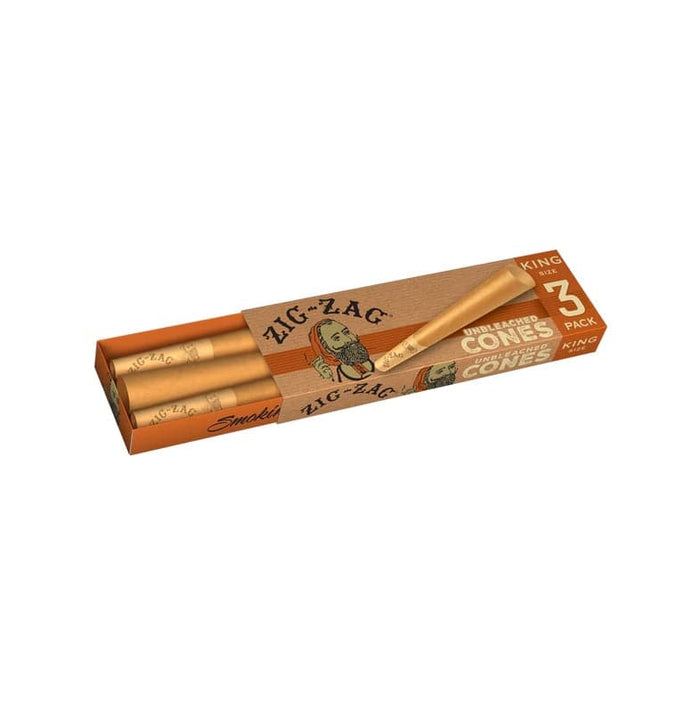 RTL - Pre Rolled Cones Zig Zag Unbleached King Size Rolling Papers - Zig Zag