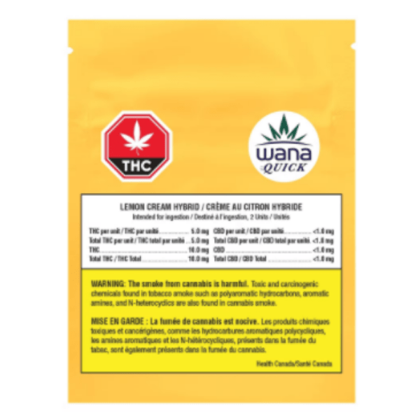 Edibles Solids - SK - Wana Quick Lemon Cream Hybrid THC Gummies - Format: - Wana