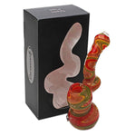 Glass Bubbler Genuine Pipe Co Reversal Stand Up Bubbler Rasta - Genuine Pipe Co.