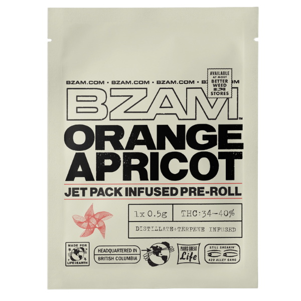 Extracts Inhaled - SK - BZAM Orange Apricot Jet Pack Infused Pre-Roll - Format: - BZAM