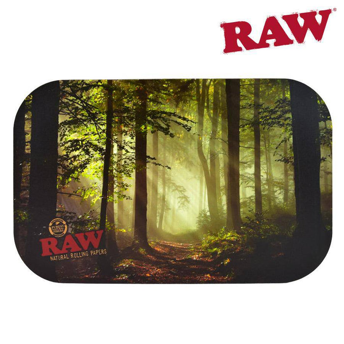 Raw Smokey Trees Rolling Tray Cover Small - 11"x7" - Raw