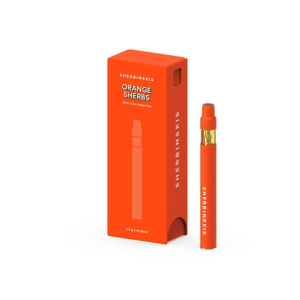 Extracts Inhaled - MB - Sherbinskis Orange Sherbs Live Resin Disposable Vape - Format: - Sherbinskis