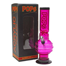 Acrylic Bong Pops 12" Ice Catcher Bubble Base - Pops