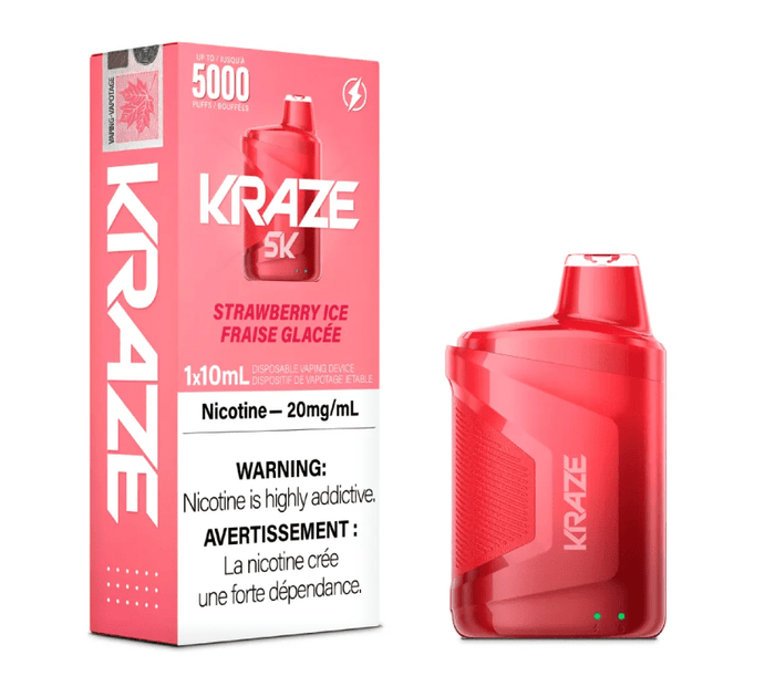 *EXCISED* RTL - Kraze 5000 Disposable Vape 5000 Puff Strawberry Iced - Kraze