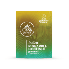 Edibles Solids - MB - Wana Quick Pineapple Coconut Indica THC Gummies - Format: - Wana