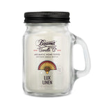 Candle Beamer Double Shot Aromatic Home Series Lux Linen Small Glass Mason Jar 4oz - Beamer