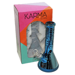Glass Bong Karma 9" Beaker Blue Metallic - Karma