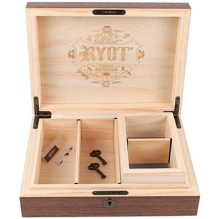 RYOT Humidor Combo Box in Walnut - 8x11 with 4x7 Screen Box - Ryot