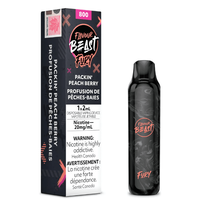 *EXCISED* RTL - Flavour Beast Fury Disposable Vape Packin' Peach Berry - Flavour Beast