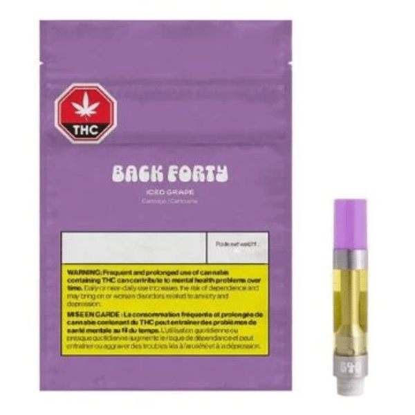 Extracts Inhaled - SK - Back Forty Iced Grape THC 510 Vape Cartridge ...