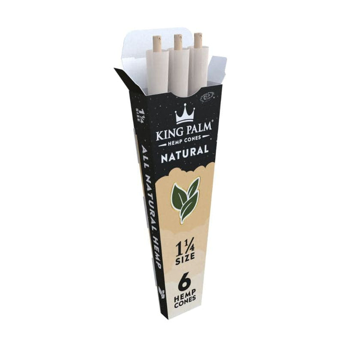 RTL - Pre Rolled Cones King Palm Natural Hemp 1.25 6 Per Pack - King Palm