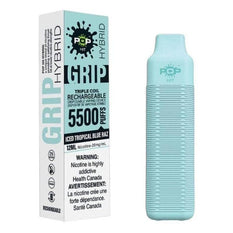 *EXCISED* RTL - Disposable Vape Pop Hybrid Grip Mesh 5500 Puff Iced Tropical Blue Raz 2.0% - Pop Vapor