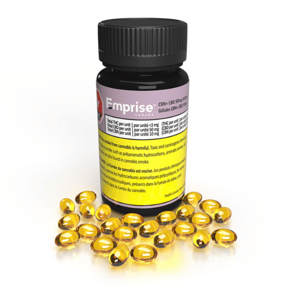 Extracts Ingested - MB - Emprise Canada CBN+ CBD Oil Gelcaps - Format: - Emprise Canada