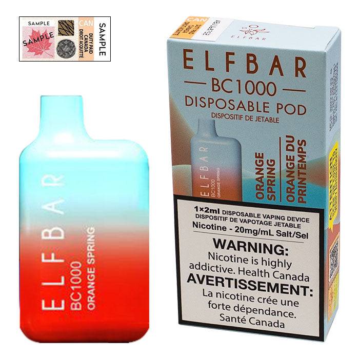 *EXCISED* RTL - Elf Bar Disposable Vape BC1000 650mAh Orange Spring - Elf Bar