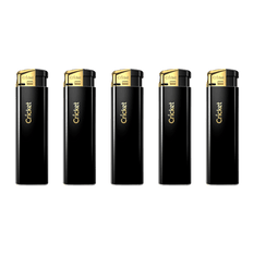 RTL - Lighters Cricket Original Electronic Black and Gold - Cricket