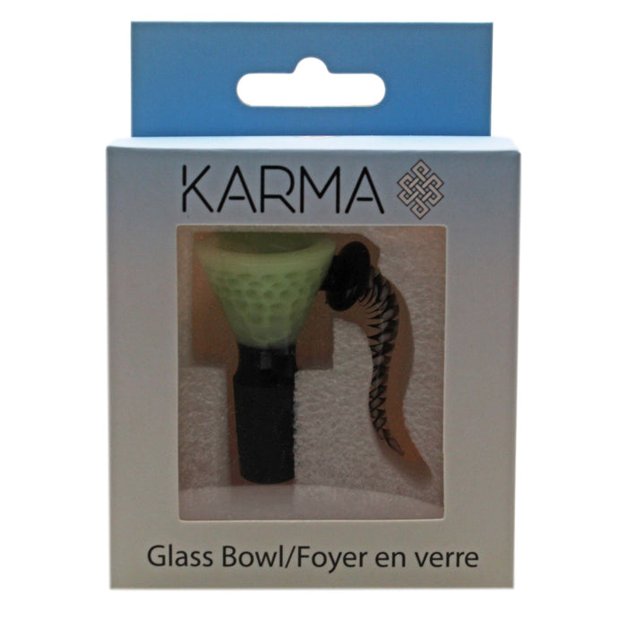 Glass Bowl Karma 14mm Slyme Hook - Karma