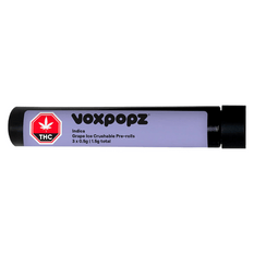 Extracts Inhaled - MB - Vox Popz Grape Ice Infused Crushable Pre-Roll - Format: - Vox Popz