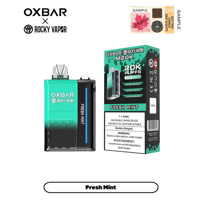 *EXCISED* RTL - Disposable Vape Oxbar M20K Fresh Mint