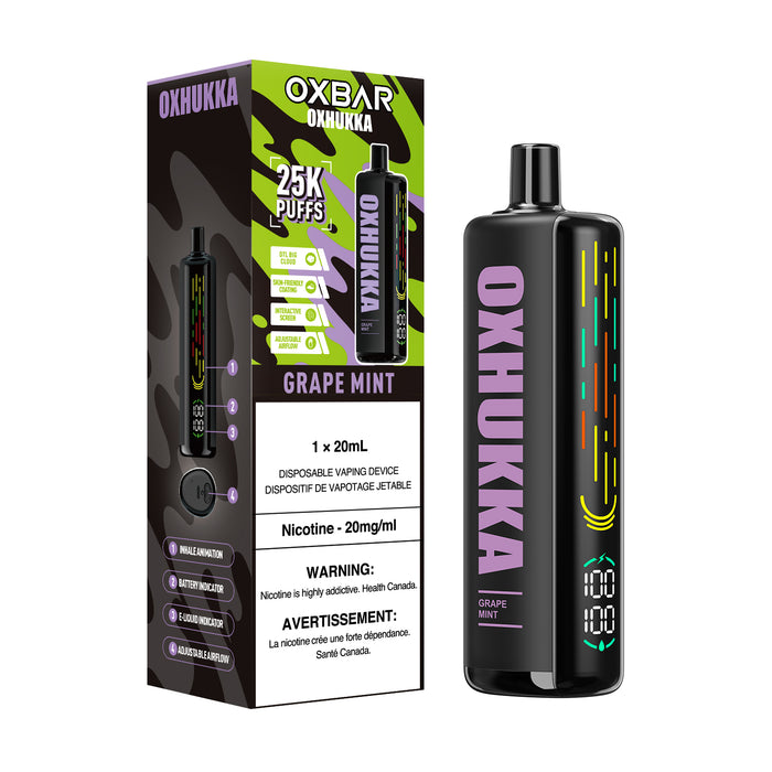 Federal *EXCISED* RTL - Disposable Vape Oxbar Oxhukka Grape Mint