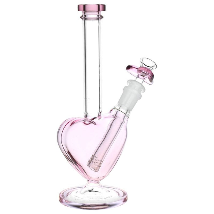 Glass Bong The Heart Grows Fonder Glass Water Pipe 9.25" - Unbranded