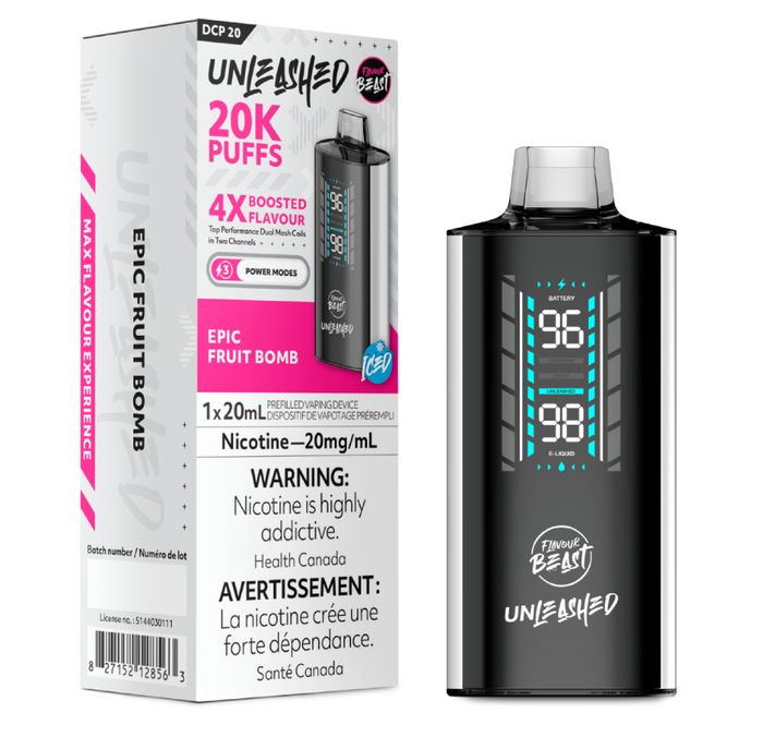 Manitoba *EXCISED* RTL - Disposable Vape Flavour Beast Unleashed DCP 20K Epic Fruit Bomb - Flavour Beast