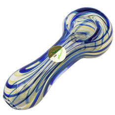 Tree Glass 4" Fumed Colour Stripes Glass Pipe - Tree Glass