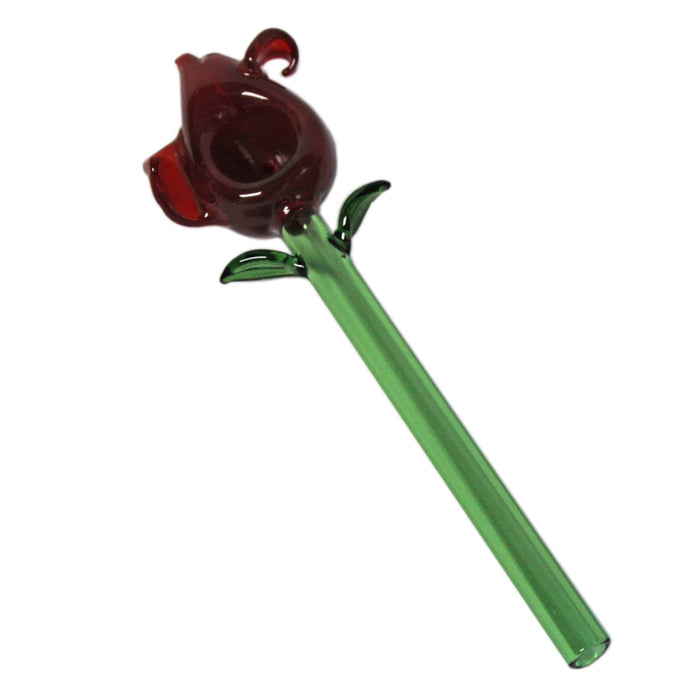 Glass Pipe BoroSci Red Rose Pipe - BoroSci